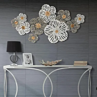 Obrázek produktu pro Dekorativní 3D panel z vícebarevného kovu 140x10x74,5 cm