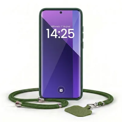 Produktbild von Handyhülle für Xiaomi Redmi Note 13 Pro+ 5G mit Handykette Band Kordel Hülle Case Schutzhülle Grün