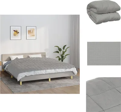Obrázek produktu pro vidaXL Zátěžová deka šedá 155x220 cm 11 kg látka - Deky