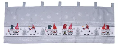 X-Mas Gardine Scheibengardine Weihnachten beleuchtet Fenstergardine LED 45x120cm
