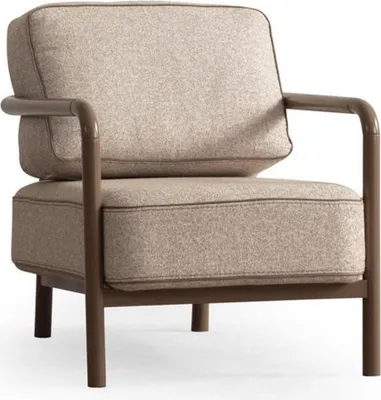 Zdjęcie produktu dla Nowoczesny beżowy fotel jednoosobowy designerski fotel do salonu