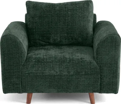 Image de Lisa Design Rune - fauteuil en velours texturé , Vert
