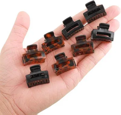 Produktbild von Famanu Haarklammern 12 Stück - Quadratische, matte Clips für dickes und dünnes Haar