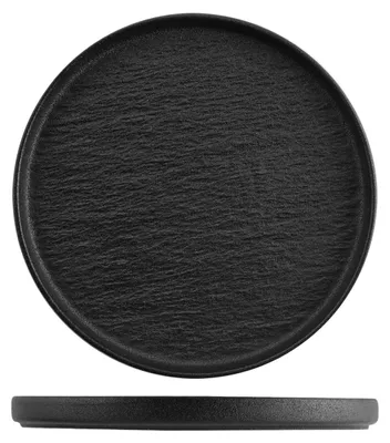 3er Set Teller Skin Ø 25,5 cm Schwarz, Porzellan