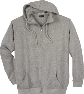 Produktbild von Redfield Kapuzen-Sweatjacke Übergröße grau melange