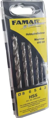 Produktbild von Famag Holzspiralbohrersatz 5-tlg. D=3 bis 8mm