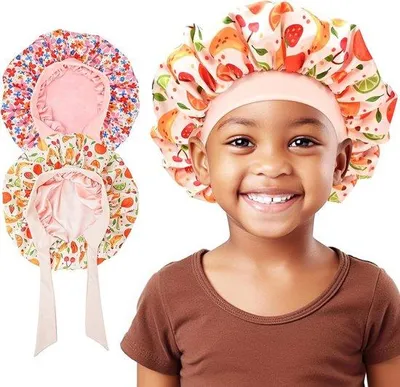 Produktbild von Weiche elastische Kinder-Schlafmütze aus Seide für Locken