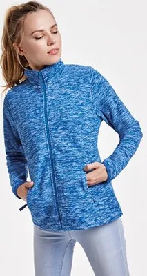 Immagine prodotto di Roly CQ6413 | Giacca in pile da donna Artic polsini elasticizzati - Colore: Heather Royal Blue 248 - Taglia: XL