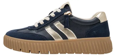Image de Tamaris Comfort : Chaussures de sport pour femmes, lacets, style sportif, couleur bleue, pour un usage quotidien