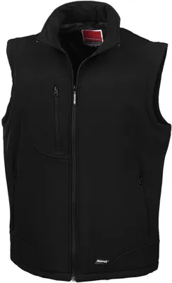 Produktbild von Result R123X | Herren Soft Shell Bodywarmer / Weste - Farbe: Black/Black - Größe: L