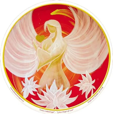 Image de Autocollant de fenêtre Lotus Ange d'Amour - paquet de 3 pièces - 11,7 cm