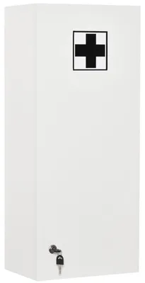 Zdjęcie produktu dla Szafka medyczna do montażu na ścianie - zamykana | Kolor: biały | Wymiary: 30x20x70 cm