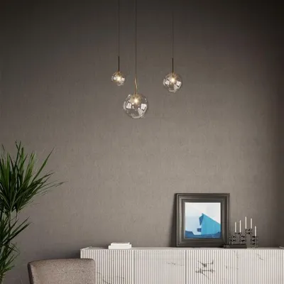 Image de Equinoxe Suspension contemporaine métal laiton 1 lumière 2W 3000K D20Cm