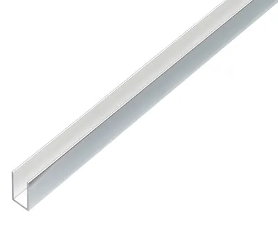 Produktbild von Alberts U-Profil Aluminium chromdesign 15x10x15x1 mm Länge: 2 m