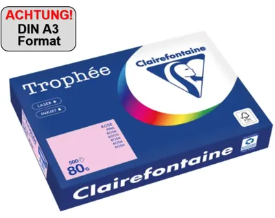 Produktbild von Clairefontaine Kopierpapier 1888PC A3 80g rosa 500Bl