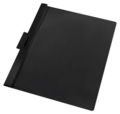 Produktbild von herlitz Klemmhefter für bis zu 30 Blatt, schwarz, transparenter Deckel, PVC, 5er
