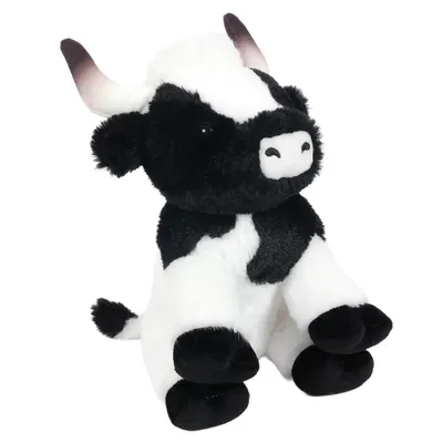 Produktbild von Plüschtier Kuh, 30 cm, schwarz weiß, Kühe Stofftiere Kuscheltiere Bauernhoftiere Bauernhof Tiere