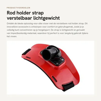 Productafbeelding van Hengelhouder verstelbaar - Hengelsteun - Lichtgewicht - Impactbestendig - Rood - 27 x 13 cm - Vishengelhouder
