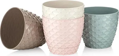 Image de 5 pots de fleurs KAPADOKYA avec drainage 2,5 L Pot pour orchidées Protection UV Disponible en plusieurs couleurs