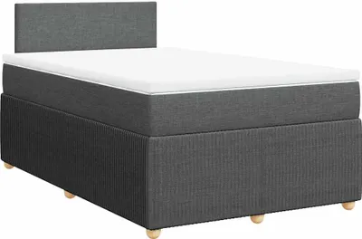 Obrázek produktu pro vidaXL Postel Boxspring s matrací tmavě šedá 120x200 cm Látka