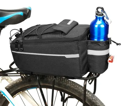 Produktbild von Fahrrad Gepäckträgertasche Multifunktionale Isolierte Kühltasche Umhängetasche 29x16x17cm Schwarz