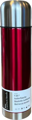 Obrázek produktu pro Termoska s hrnkem, 0,45 l, červená, nerezová ocel - 25 x 7 x 7 x cm