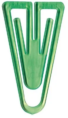 Produktbild von Büroklammern Plastiklips 35mm VE=200 Stück kristallgrün