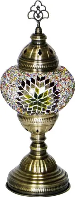 Zdjęcie produktu dla Lampa stołowa Oosterse Mosaik – różne kolory – wysokość 30 cm – średnica 13,5 cm – oprawka E14