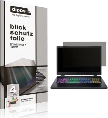 Produktbild von Blickschutzfolie für Acer Nitro 5 Gaming AN517-55 matt Schutzfolie Folie Display Schutz dipos