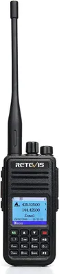 Produktbild von Retevis RT3S DMR Funkgeräte, GPS Dualband Amateurfunk, 3000 Kanäle DTMF Aufnahmefunktion, Kompatibel mit MOTOTRBO TierⅠ& Ⅱ für Funkamateure (1 STK, Schwarz)