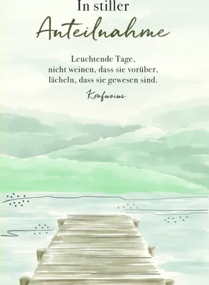 Produktbild von Trauer  Beileid  Kondolenz - Trauerkarte im Format 11,5 x 17