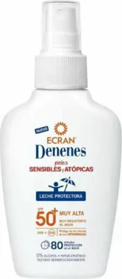 Imagen del producto de Denenes, Leche Protectora Solar en Spray, FPS 50+, para pieles sensibles, 100 ml