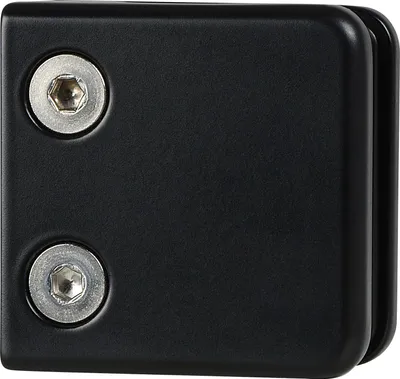 Produktbild von CROSO Glasklemmbeschlag für Vierkantrohr,eckig 53x53x29mm, schwarz matt RAL9005