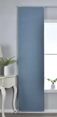 Produktbild von Flächenvorhang mit Paneelwagen HxB 245x60 cm Blau 100% Verdunkelung Blackout »München Dark« Paneelwagen Leinenbindung 202410P