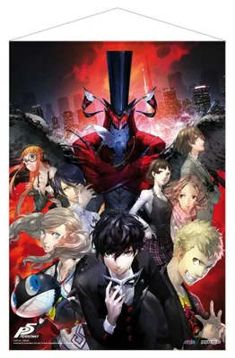 Zdjęcie produktu dla Persona 5: tkaninowy plakat ścienny z grafiką z okładki