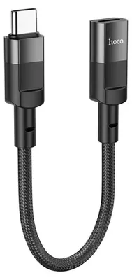 Produktbild von HOCO OTG-Adapter Typ C (Stecker) auf Lightning (Buchse) 3A U107 0,1 m schwarz