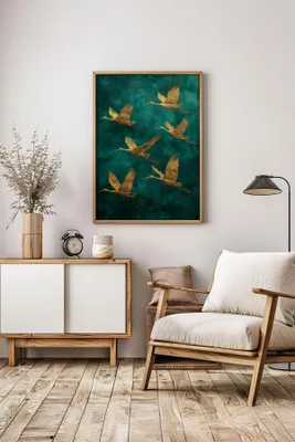 Productafbeelding van Wallity, Artsrmdl25, Decoratief schilderij met lijst, Meerdere kleuren, Hout, 33 x 48 cm