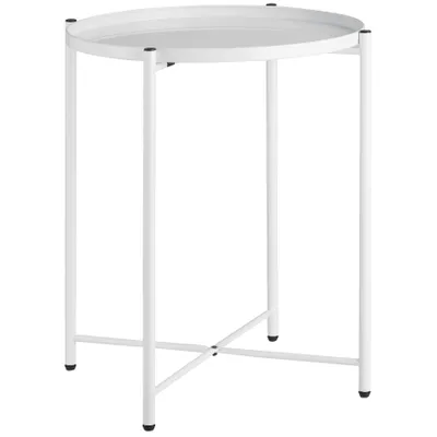 Obrázek produktu pro TecTake 404188, Boční/koncový kávový stolek, Bílá