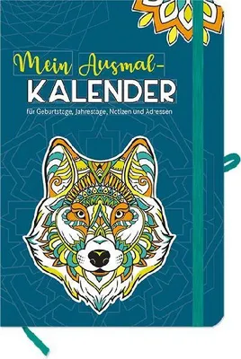 Produktbild von Immerwährender Kalender zum Ausmalen mit Mandalas, Zitate und Sprichwörter, matte Prägung