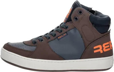 Image de Replay Cobra 9CC  Sneakers Hoog - Donkerbruin - Maat 37