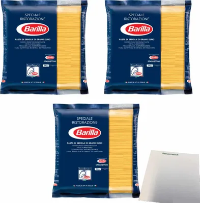 Produktbild von Barilla Spaghettini No3 3er Pack (3X5Kg Beutel) + usy Block