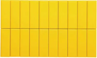 Produktbild von MAUL Magnet MAULpro Rechteck 20 Stück 1 kg Kunststoff Ferrit bruchsicher lackiert 5.3 x 1.8 x 1 cm gelb