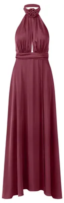 Produktbild von APART Fashion Damen Satin Abendkleid, Neckholder Kleid, rückenfreies Partykleid,