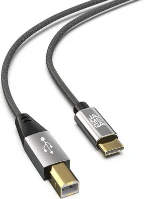 Produktbild von USB C auf USB B Druckerkabel Scannerkabel Datenkabel HP Canon Dell Silber, 1m