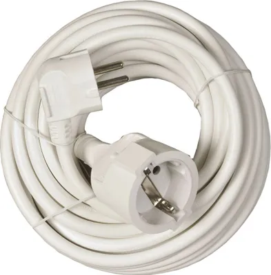 Produktbild von Heitech Schuko Verlängerungskabel 3 m- 5 m- 10 m weiss Kinderschutz, Länge:10 Meter