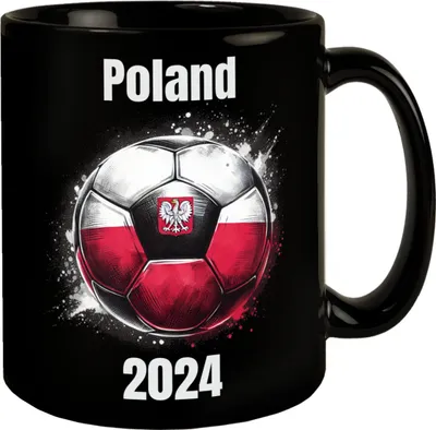 Produktbild von Fußball Polen Flagge Tasse in Schwarz