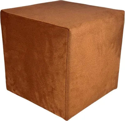 Zdjęcie produktu dla Pufa ELEMENT 40x40 cm kwadratowa trudnopalny welur łatwoczyszczący do sypialni salonu ceglana