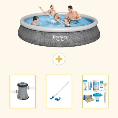 Produktbild von Bestway Fast Set Rund - 396x84 cm - 4-teilig S22673