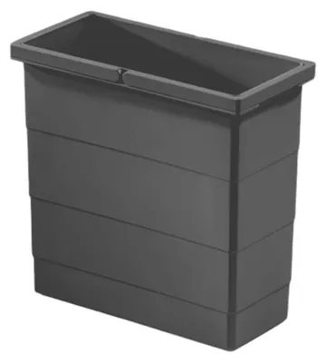 Zdjęcie produktu dla Wiadro do użytku wewnętrznego Hailo 1138989 z dwoma uchwytami, 320 x 156 x 295 mm, ciemnoszare, 12 litrów