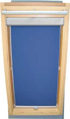 Produktbild von Rollo für VELUX Dachfenster THERMO Komfort Premium mit Blende und Haltekrallen VK/VE/VS - 023 Typ II - Baujahr bis Februar 1984 - Blau